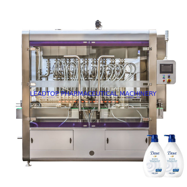 دستگاه پر کردن بطری مایع چرخشی با 16 نوزل پر کردن 50-5000ml محدوده 8 Kw منبع برق
